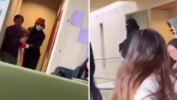 VIDEO | Estudiantes de la U. Nacional enfrentaron a encapuchados que vandalizaban con hachas