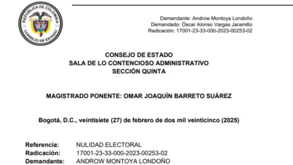 Consejo de Estado anuló elección del diputado de Caldas, Óscar Vargas Jaramillo Consejo de Estado anuló elección del diputado de Caldas, Óscar Vargas Jaramillo