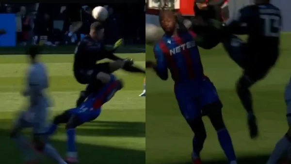 La criminal patada a un compañero de Daniel Muñoz que se hizo viral en Inglaterra La criminal patada a un compañero de Daniel Muñoz que se hizo viral en Inglaterra