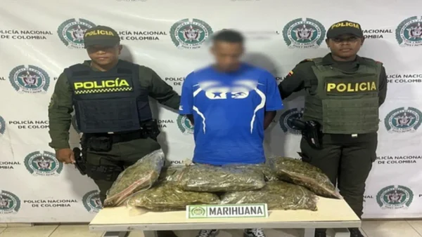 Capturado sujeto que transportaba más de seis kilos de marihuana en bus de servicio público