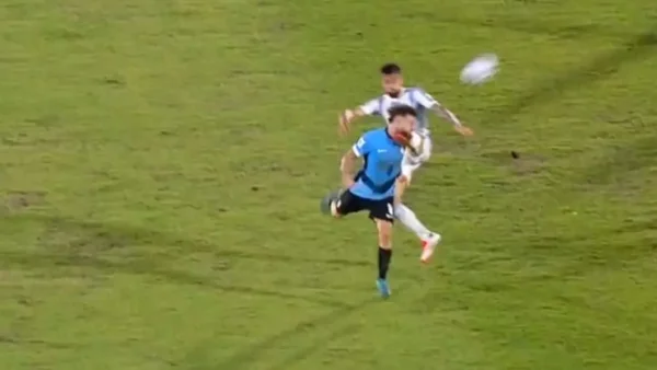 Terrible patada en la cara que le costó la roja a Nicolás González de Argentina