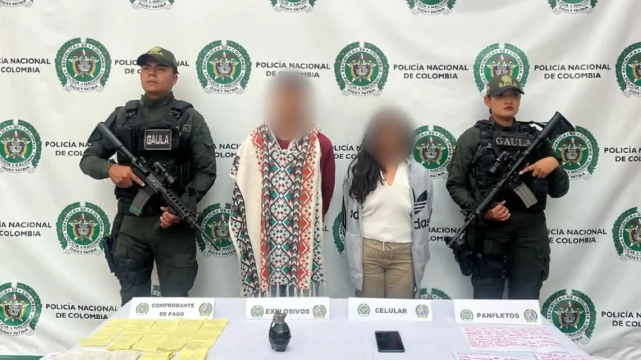 Así era como dos personas extorsionaban con granadas y panfletos a un ...