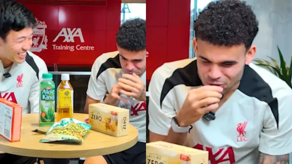 La graciosa reacción de Luis Díaz al comer curiosa comida asiática La graciosa reacción de Luis Díaz al comer curiosa comida asiática