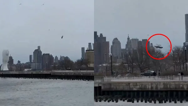 VIDEO | Momento exacto en el que helicóptero se desploma sobre el río Hudson dejando seis muertos