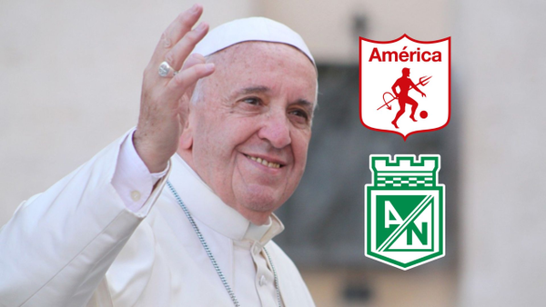 El día que el papa Francisco mencionó el clásico entre América de Cali y Atlético Nacional