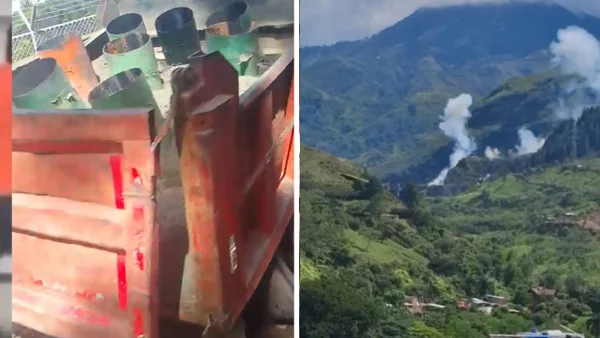 VIDEO | Disidencias atacaron con cilindros bomba base militar y central hidroeléctrica en Suárez, Cauca