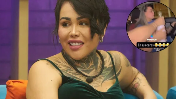 ¡Con champaña y euforia! Familia de Yina Calderón celebró salida de Karina por las calles de Bogotá