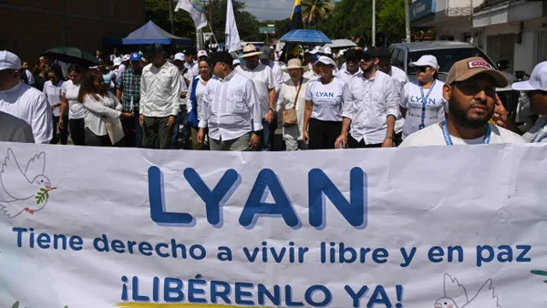 VIDEO | Habitantes en Jamundí salieron a marchar exigiendo la liberación de Lyan