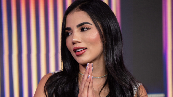 A Karina García le preguntaron por Blessd tras su salida de La Casa de los Famosos y así reaccionó