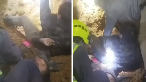En video | Dos mujeres se salvaron de milagro tras ser sepultadas por un alud de tierra en Chinchiná