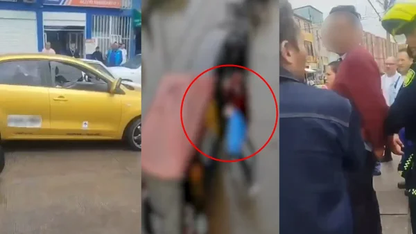 Video captó a taxista cuando apuñala a un hombre por golpear su vehículo en Bogotá: lo dejaron libre