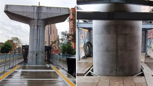 Metro de Bogotá aclara la polémica detrás de las grandes columnas en estaciones de Transmilenio
