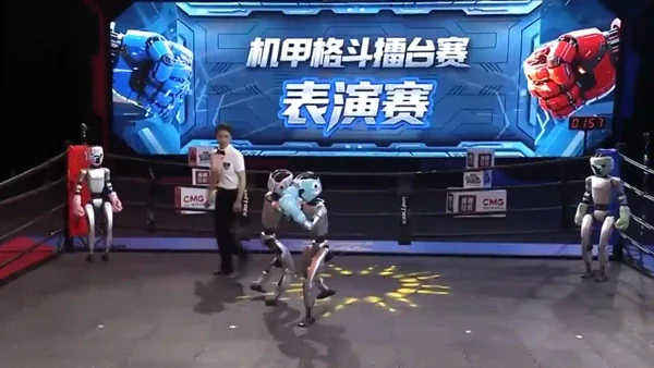Así se vivió el primer campeonato de boxeo con robots humanoides en China: video