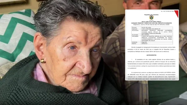 EPS Sanitas lleva un mes sin cumplir tutela a favor de una mujer de 99 años