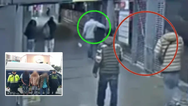 Video: segundo a segundo captan robo en manada dentro de estación de Transmilenio