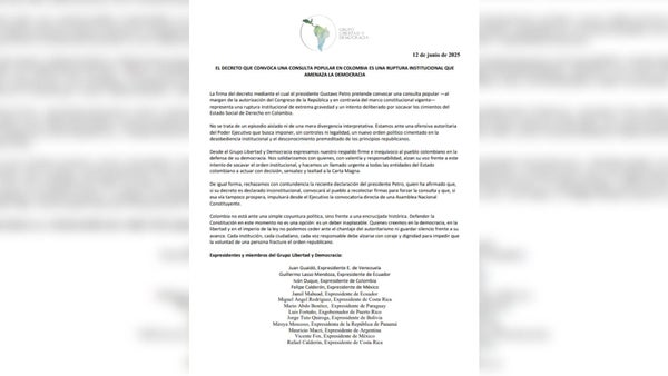 Expresidentes "alertan" que consulta de Petro rompe el orden constitucional