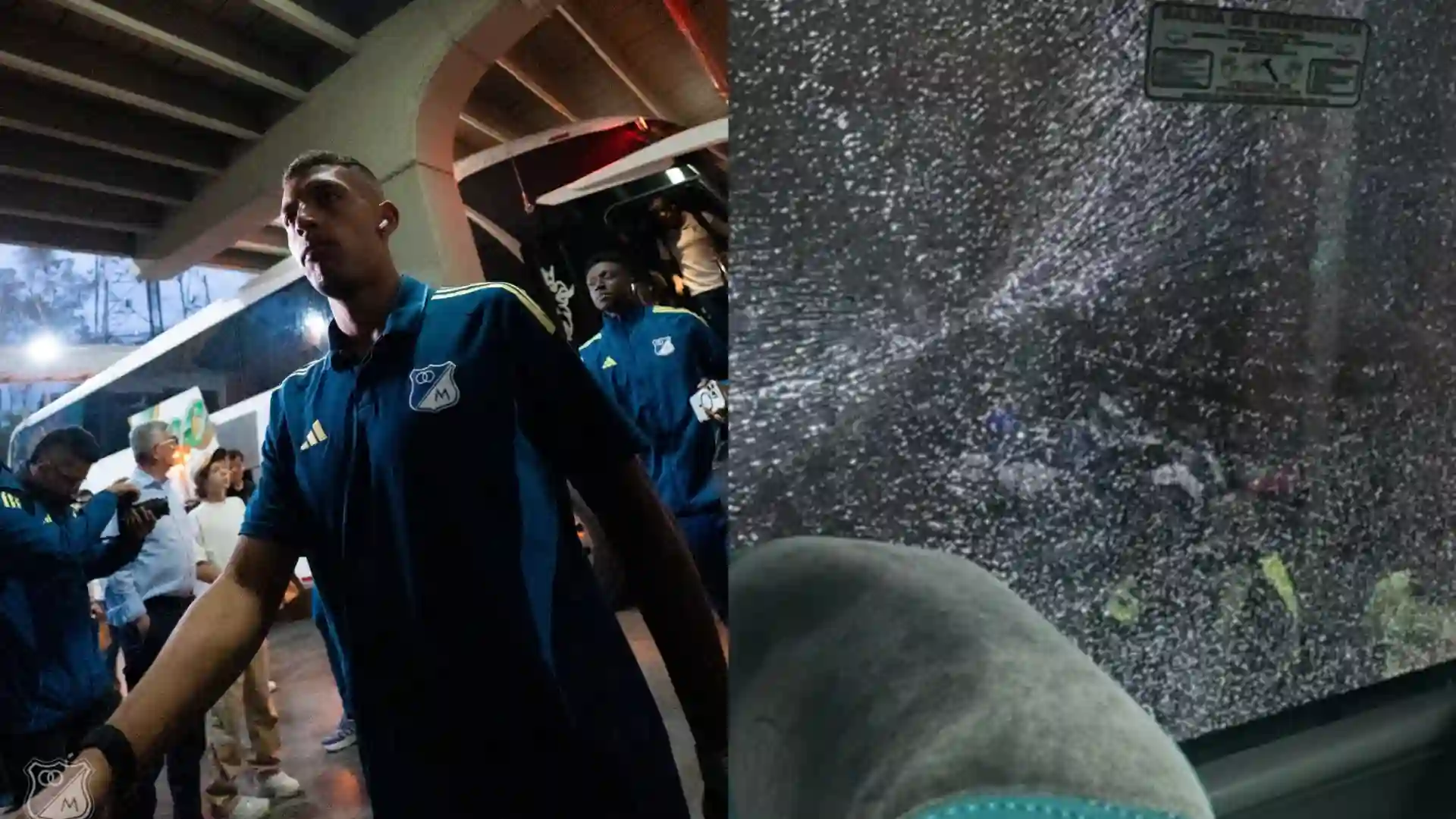 hinchas-atletico-nacional-apedrearon-bus-de-millonarios Hinchas de Atlético Nacional apedrearon el bus de Millonarios.
