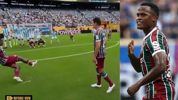 Así se vio el golazo de Jhon Arias en el Mundial de Clubes desde la cámara del árbitro