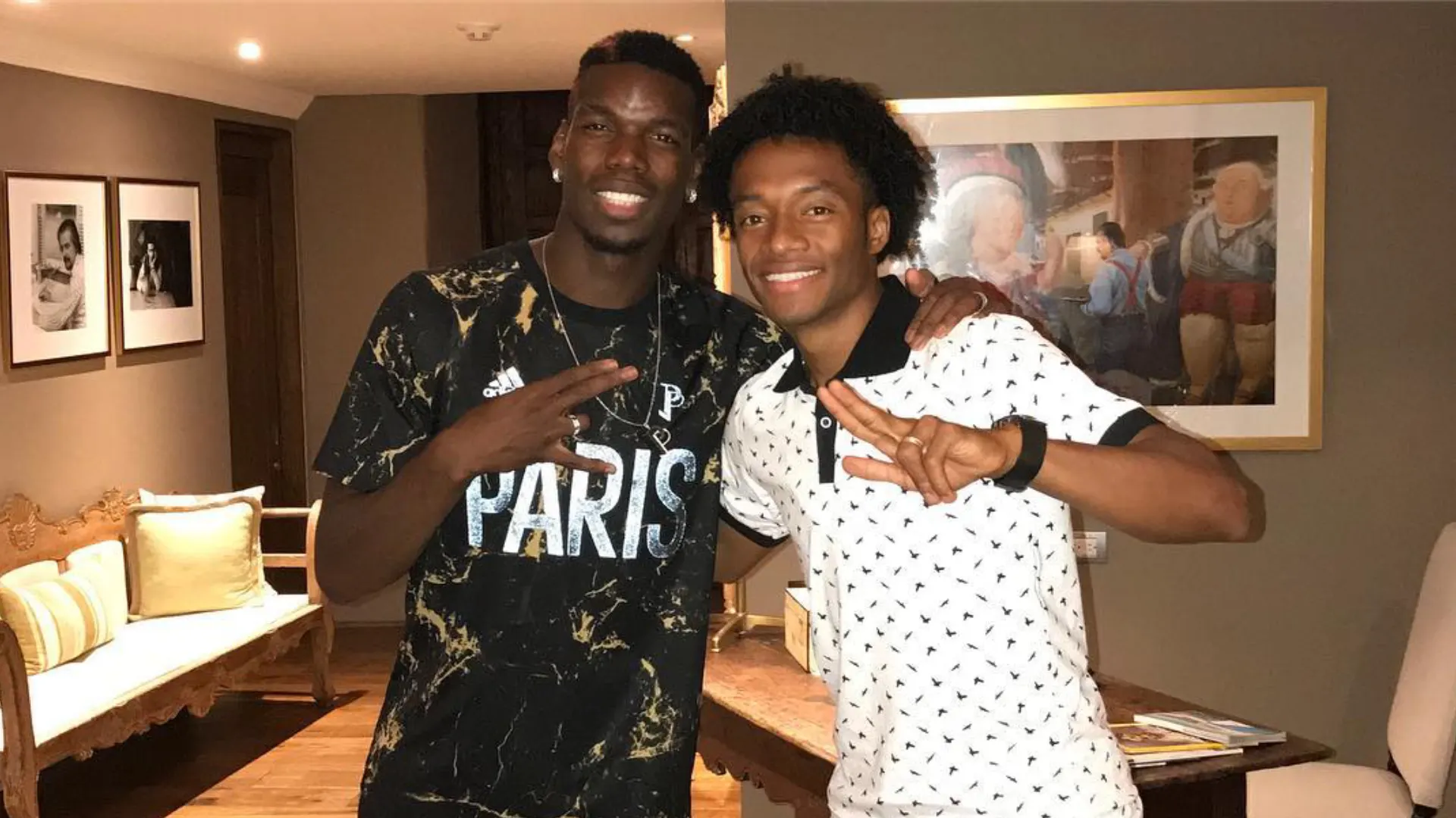 Paul Pogba y Juan Guillermo Cuadrado