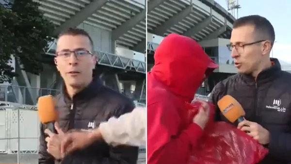 Video captó el momento en el que hinchas de Santa Fe agreden a un periodista en 'El Campín'