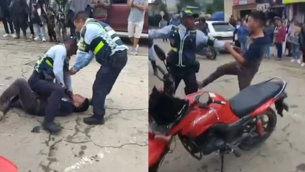 VIDEO | Hombre borracho golpeó brutalmente a agente de tránsito en Silvia, Cauca