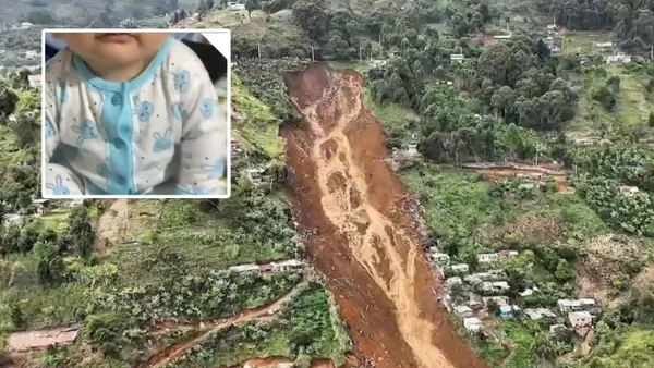 ¿Un milagro? Bebé sobrevivió a la fuerte avalancha en Bello: así lo encontraron entre los escombros