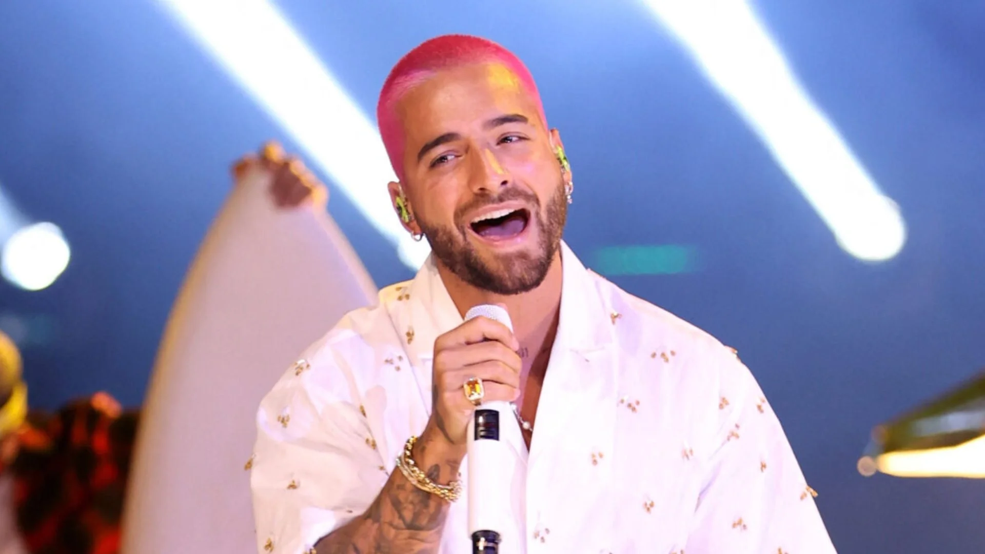 pequeño-accidente-maluma-cartagena Foto: AFP