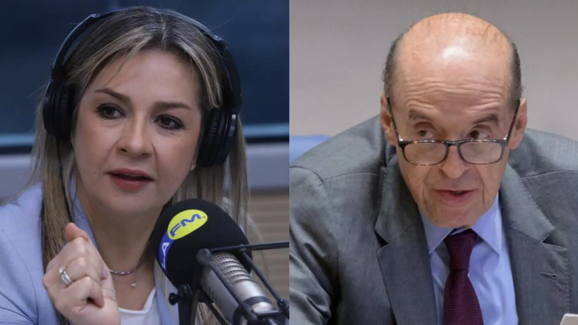 Vicky Dávila y Álvaro Leyva.