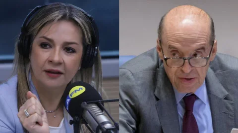 Vicky Dávila y Álvaro Leyva.