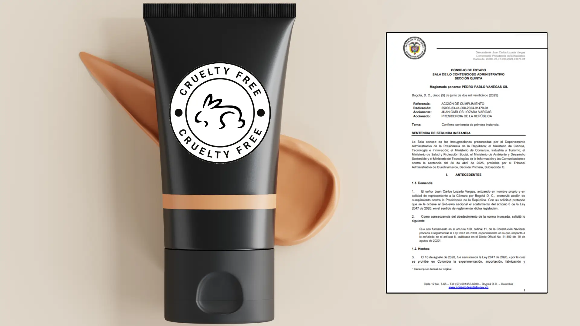 Consejo de Estado ordena reglamentar ley que prohíbe pruebas cosméticas en animales en Colombia Consejo de Estado ordena reglamentar ley que prohíbe pruebas cosméticas en animales en Colombia