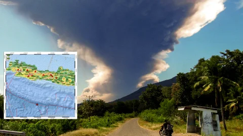Erupción del volcán Lewotobi en Indonesia obliga a cancelar decenas de vuelos