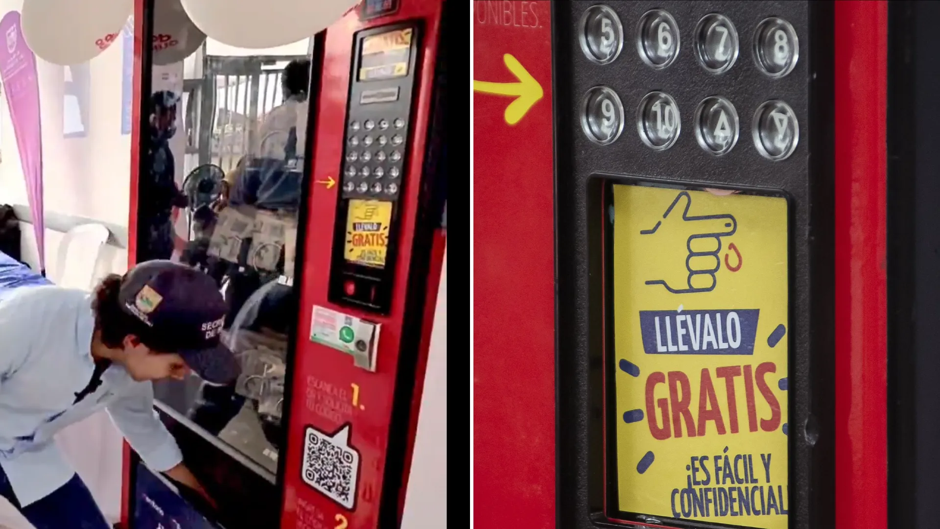 Máquina dispensadora pruebas VIH