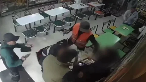 Escoltas víctimas de robo en Bogotá.