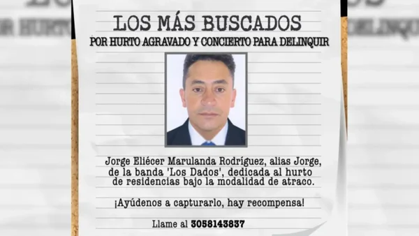 Recompensa de 50 millones por alias Jorge, uno de los más buscados por hurto a viviendas en Bogotá