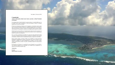 Comunicado del hotel de San Andrés donde de encontraron sin vida a una familia bogotana