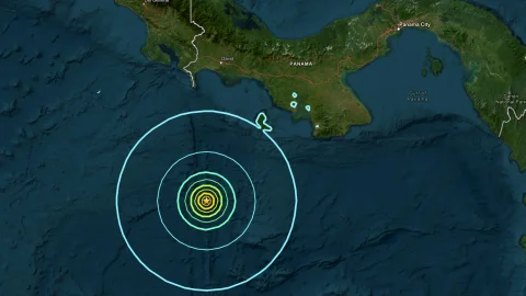 Sismo de magnitud 6,2 sacudió el Pacífico de Panamá