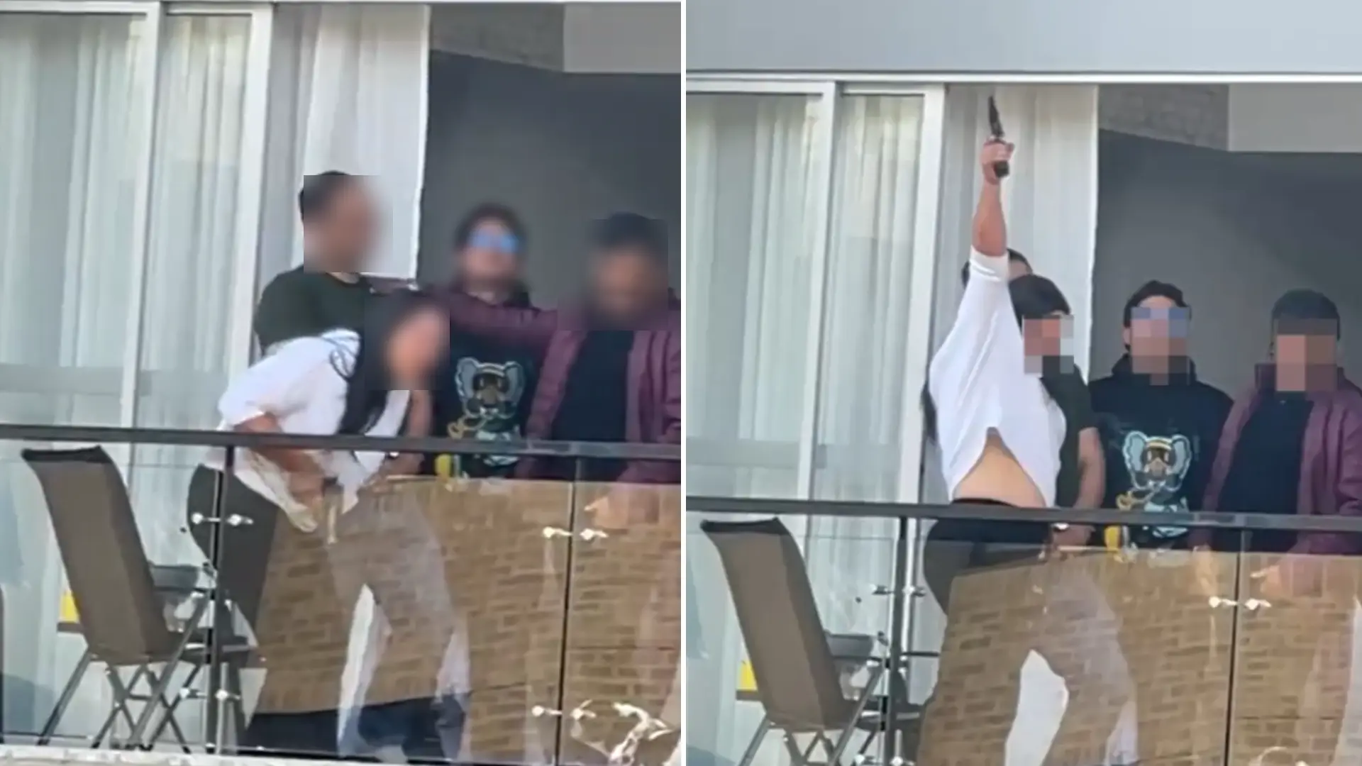 Mujer disparos al aire