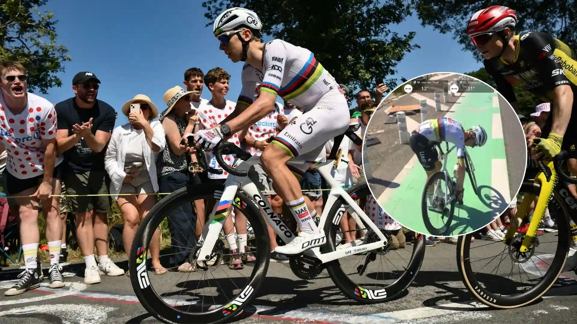 Tadej Pogacar se cayó en la etapa 11 del Tour de Francia