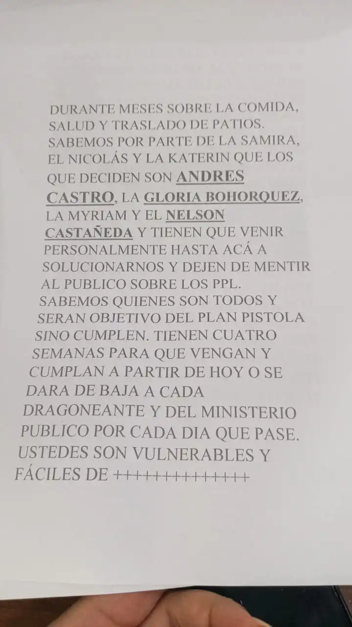 Amenazas contra funcionarios de la Personería.