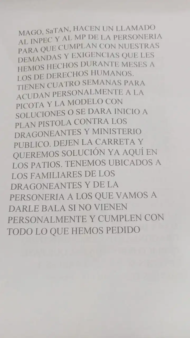 Amenazas contra funcionarios de la Personería.