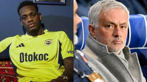 Jhon Durán y Mourinho primer encuentro Fenerbahçe