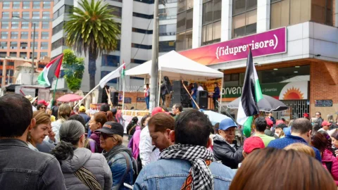 Protesta de profesores.
