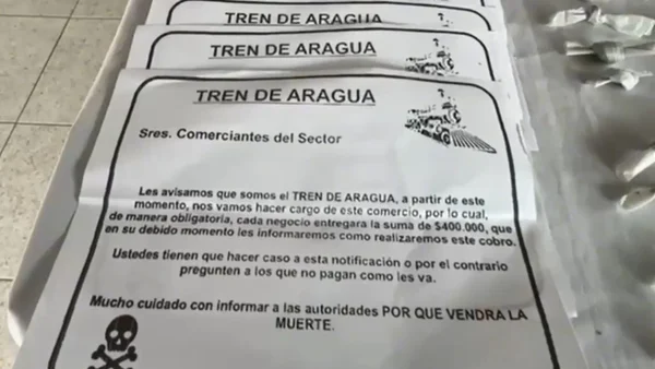 "Vendrá la muerte": este es el panfleto con el que el Tren de Aragua amenaza a comerciantes