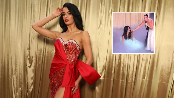Reina de belleza sufrió aparatosa caída durante un concurso: hubo fallas con el arnés Reina de belleza sufrió aparatosa caída durante un concurso: hubo fallas con el arnés