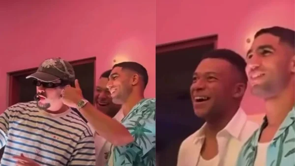 Mbappé y Hakimi son vistos compartiendo con Bad Bunny en pleno concierto Mbappé y Hakimi son vistos compartiendo con Bad Bunny en pleno concierto