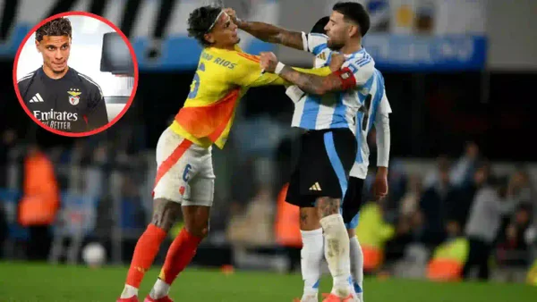 ¡Con guantes de boxeo! Así recibió Otamendi a Richard Ríos en su llegada a Benfica: video ¡Con guantes de boxeo! Así recibió Otamendi a Richard Ríos en su llegada a Benfica: video