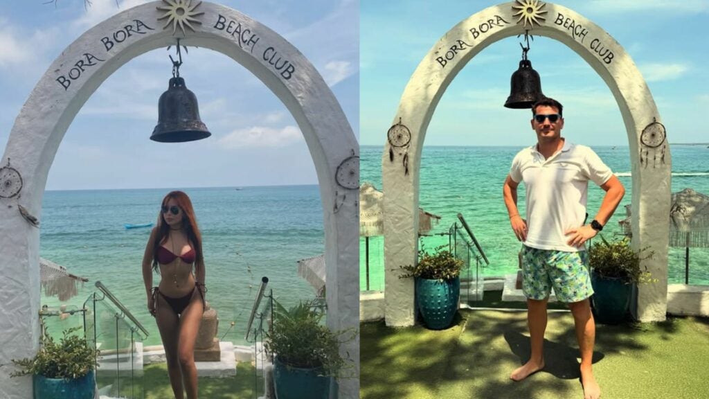 Iker Casillas y mujer colombiana en Cartagena.