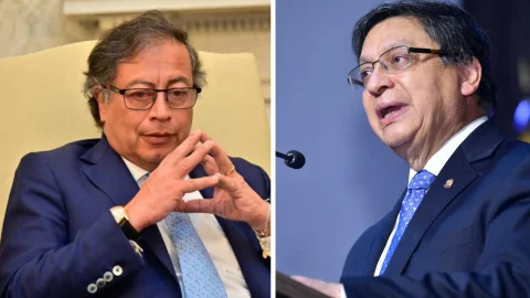 Presidente Petro y presidente de la Corte Constitucional, Jorge Ibáñez