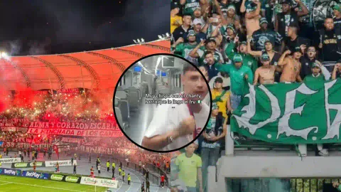 Video pelea barristas América y Deportivo Cali en Metro Madrid