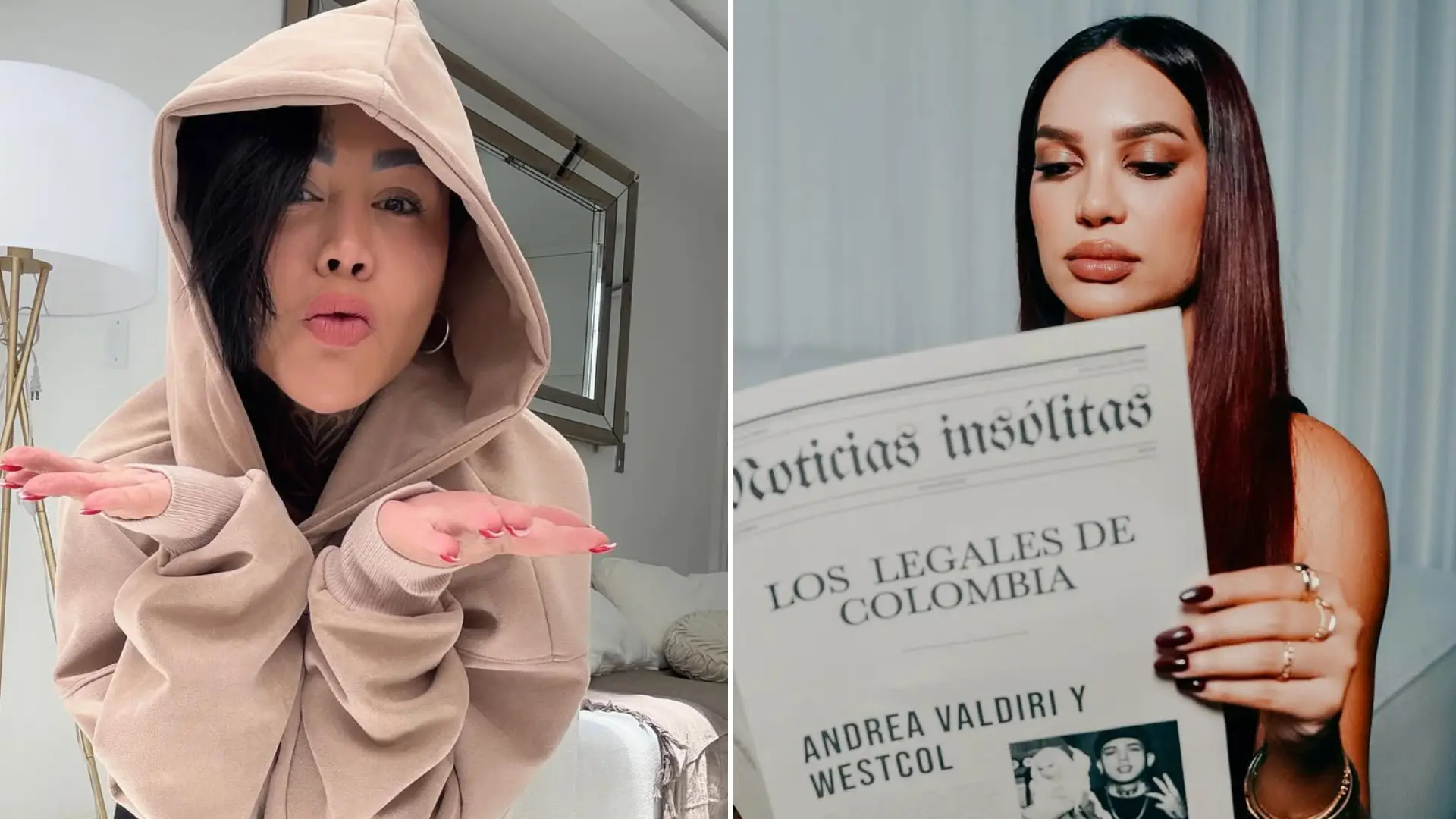 Yina Calderón y Andrea Valdiri